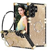 Fofvccv for Samsung Galaxy S26 Ultra Glitter Case with Wrist Strap Lanyard &amp; Diamond Ring Kicksta...