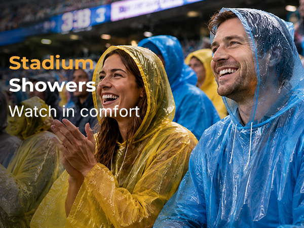 stadium showers watch in comfort