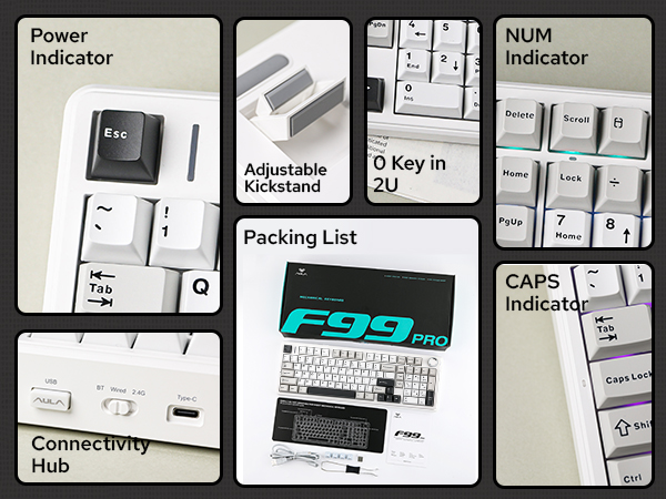 F99 PRO White Grey