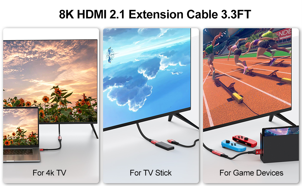 HDMI extension cable 3.3ft