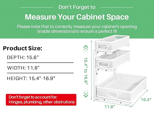 3-Tier Pull Out Under Sink Organizer