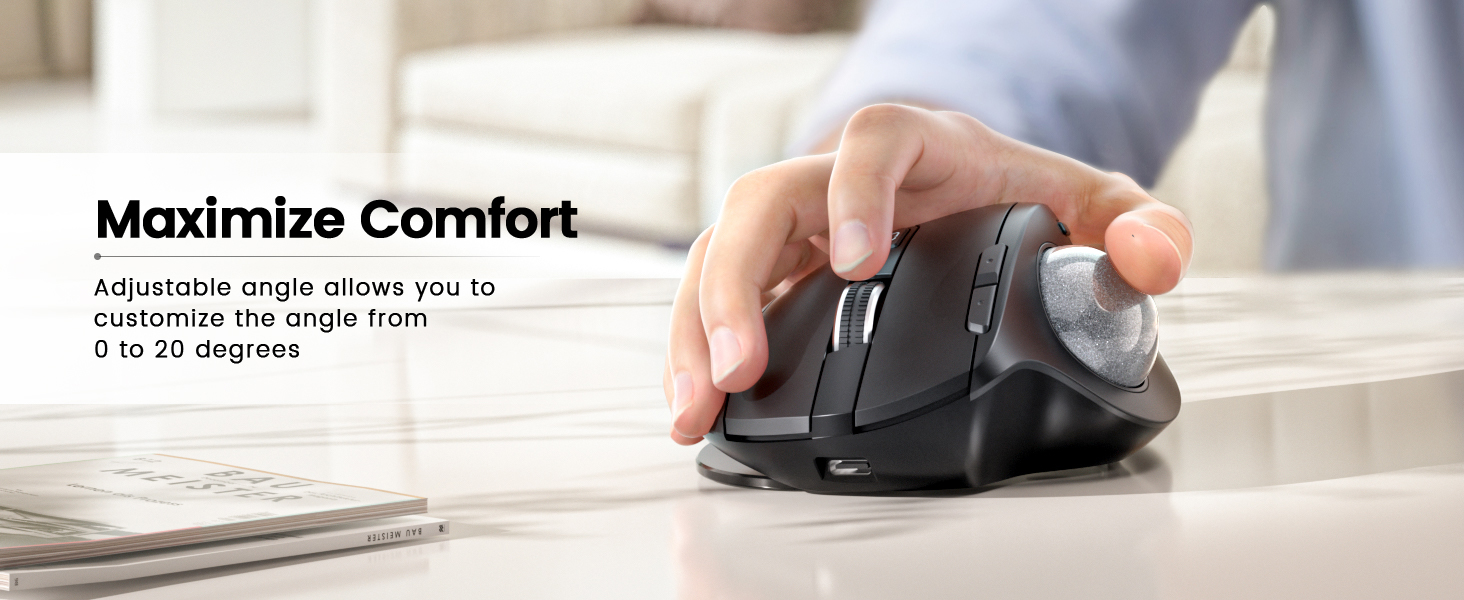 EM01 NL Ergonomic Trackball Mouse