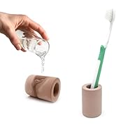 DiatZeno Mini Toothbrush Holders for Bathrooms - Diatomite Quick-Dry Organizer, Compact Portable ...