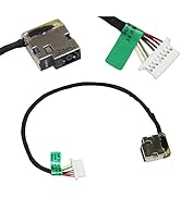 GinTai DC Power Jack Harness Cable Socket Plug Connector Charging Port Replacement for HP 13-C 14...