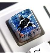 Aesthetic Manta Ray Artisan Keycap - Blue Ocean Coral R1 SA Profile Custom Sea Creatures Keycaps ...