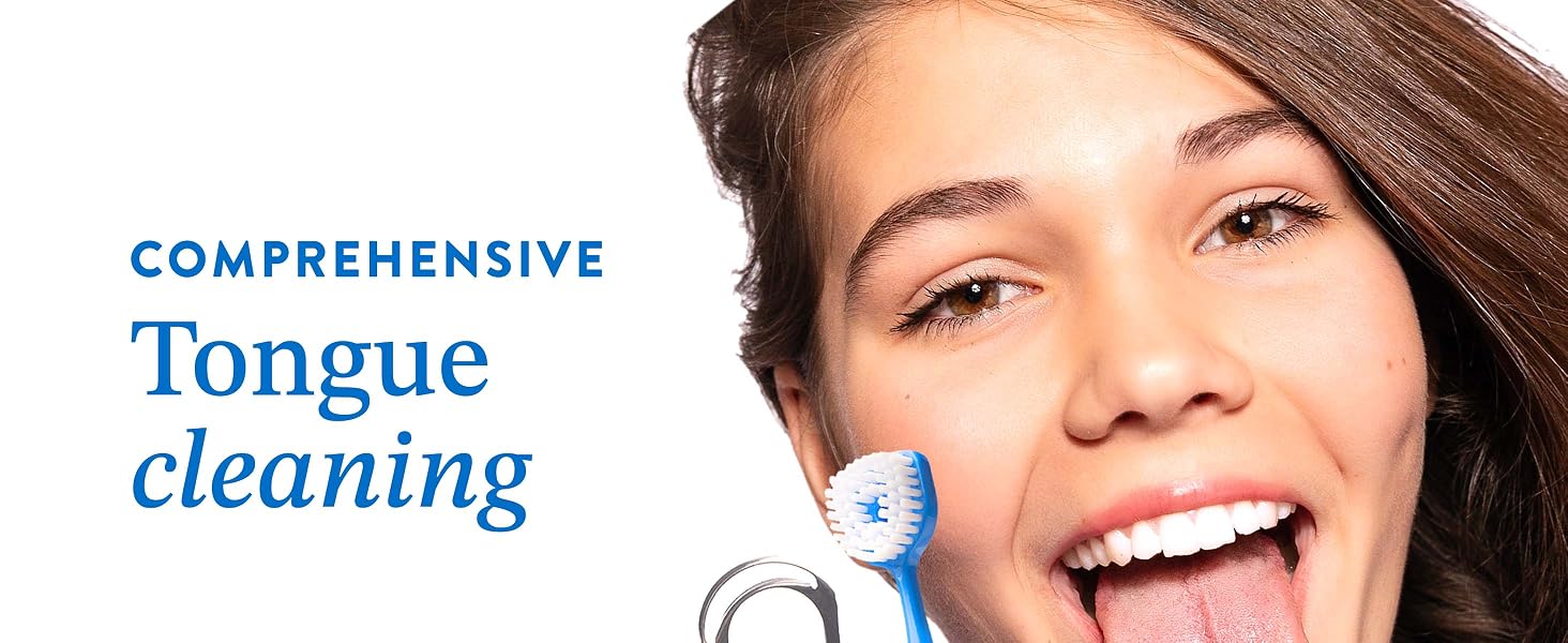 Tongue Brush Tongue Scraper Combo