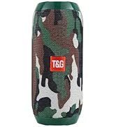 T&amp;G Portable Bluetooth Speaker, IPX4 Waterproof Wireless Speaker with Subwoofer, Stereo Pairing –...