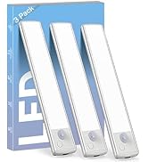 ASOKO Under Cabinet Lights Motion Sensor Light Indoor USB-C Rechargeable LED Closet Lights Batter...