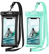 CACOE [Floatable] Floating Universal IPX8 Waterproof Phone case 2 Pack-Up to 7.0",Adjustable Lany...