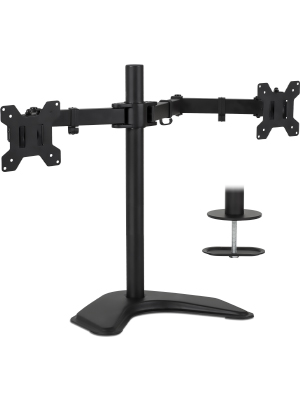 Dual monitor stand with grommet base option
