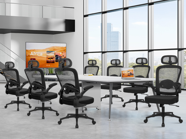 black office chair adjustable height
