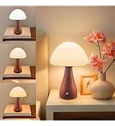 ZSLAIFU Mushroom Lamp, Dimmable Mushroom Table Light, Portable Wireless Small Lamp, Rechargeable ...