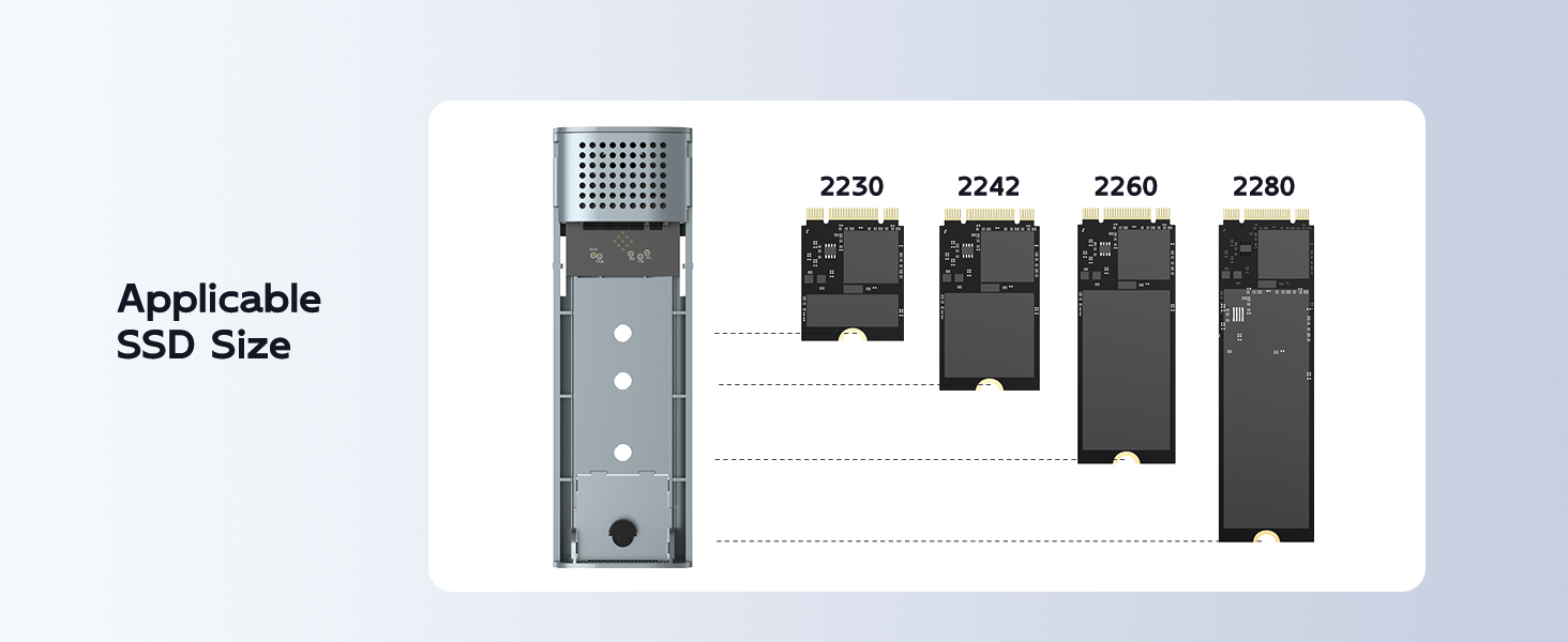 m.2 ssd solid state drive enclosure nvme case container caddy shell housing reader dockcase holder