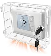 groword Large Thermostat Lock Box Cover with Key, Clear Thermostat Cover Box with Lock Fits all H...
