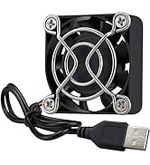 GDSTME 40mm USB Fan with 3 Speed Control, 5V Mini Brushless Case Fans for VR Gear, Aquarium, Roku...