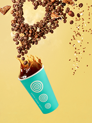 disposable paper coffee cup