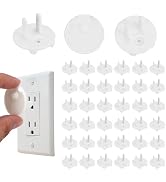 MECCANIXITY 50 Pack Outlet Covers Proofing, Electrical Safety Plug Covers Outlets Socket Proof Ca...