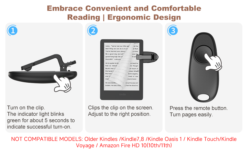 kindle stand with remote page turner