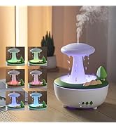 AVEKI Rain Cloud Humidifiers for Bedroom, 280ML Rotating Mushroom Mini Humidifier with Remote &amp;Ti...