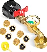 Detoypapa Propane Refill Adapter for 1lb. Tanks with 8 Caps,Propane Adapter 20lb to 1lb Converter...