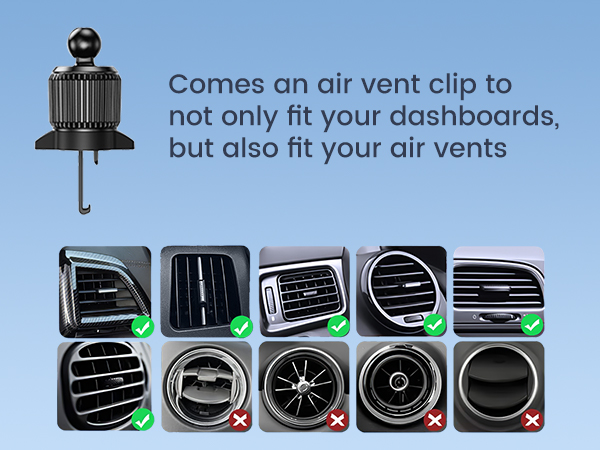install xuenair magsafe car vent mount charger to your air vent with the universal vent clip