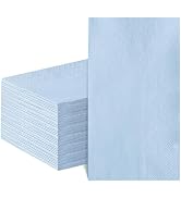 NatNarr 60 Pcs Light Blue Napkins Disposable Blue Dinner Napkins Decorative Paper Hand Towels for...