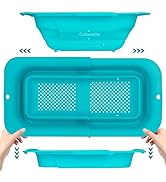 ROTTOGOON 7Qt Collapsible Colander Strainer, Expandable Over the Sink Colander, Adjustable Silico...