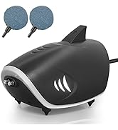 HITOP 6W Silent Aquarium Air Pump - 160GPH Large Air Volume Fish Aerator, Adjustable Oxygen Pump ...