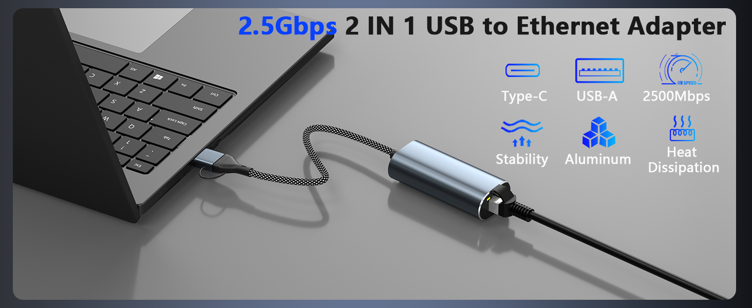 USB to Ethernet Adapter 2.5Gb