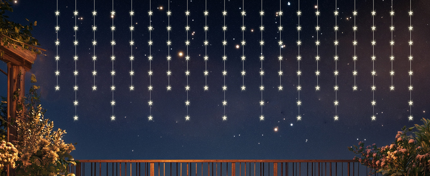Star curtain lights