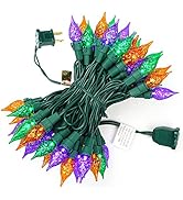 BOHON Halloween Lights 19Ft 70 LEDs Halloween String Lights UL Certified Multi Color Christmas Li...