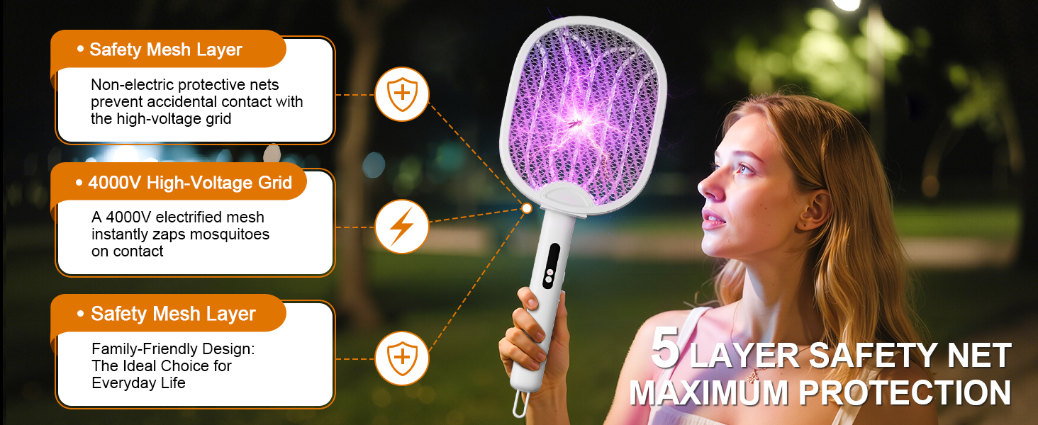 handheld bug zapper racket