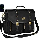 MATEIN Work Bag with USB Charging Port, 15.6 Inch Laptop Messenger Bag | Canvas Satchel, RFID Blo...
