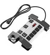 FENJIKRONIX 8 Outlet Heavy Duty Surge Protector Power Strip with USB Ports, 15A 2000J, Metal Indu...