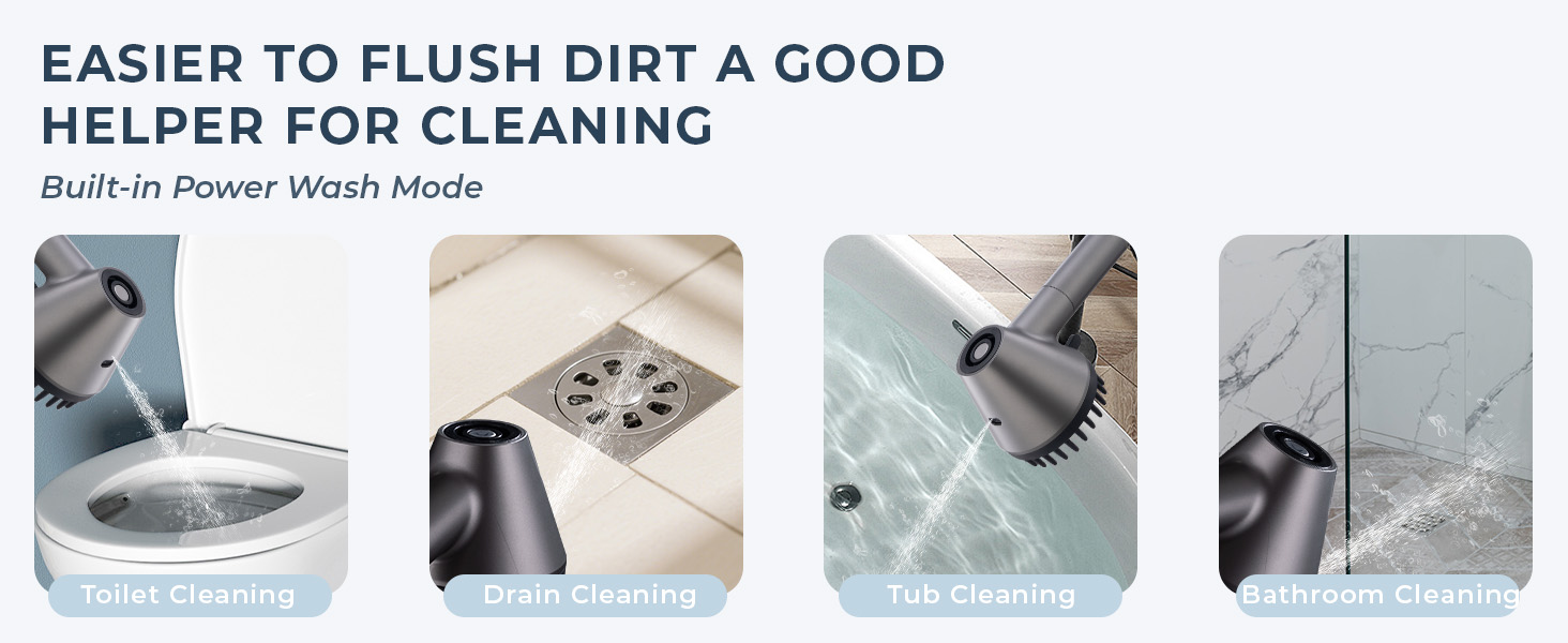 handheld shower head with power wash