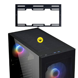 Swappable top front fan bracket