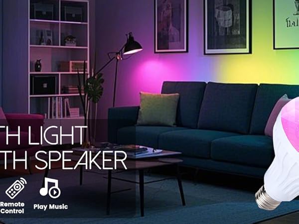 Bluetooth lightbulbs with speaker