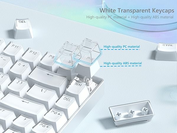 Shine Through PBT Keycaps, Custom Keycaps 60 75 100 Percent OEM Profile