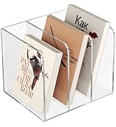 POCFOINY Acrylic Desk Organizer Book Organizer, Magazine File Holder, Vertical File Organizer Sta...