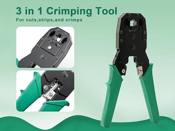 WEETOTUNG 3 in 1 Crimping tool For Cuts, Strips and Crimps