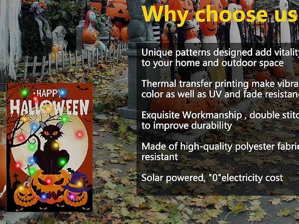 Halloween garden flag
