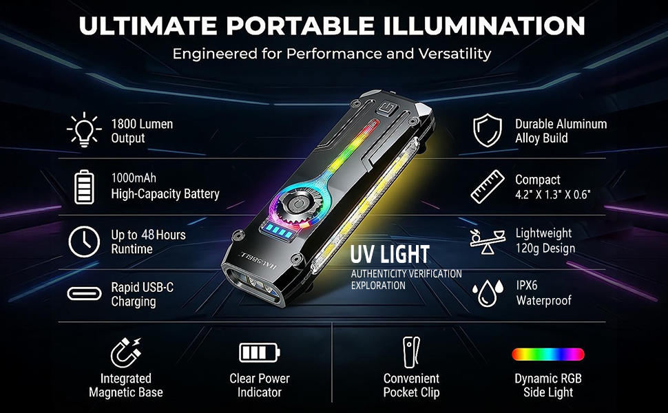 1000mah EDC-Flashlight