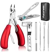 Podiatrist Toenail Clippers for Seniors Thick Toenails, Professional Pedicure Tools Kit, Toe Nail...