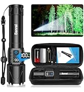 Banral Rechargeable Tactical Flashlights High Lumens - 5000mAh Super Bright LED Powerful Flash Li...