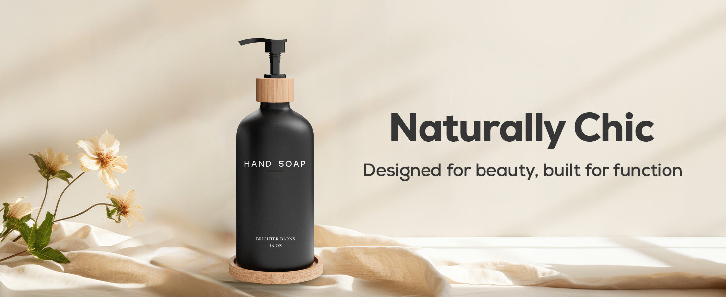 Boho Modern Naturally Chic - Luxury Soap Dispenser Black/White