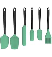 MiorBiit Silicone Spatula Set of 6, Food Grade, High Temperature Resistant, Dishwasher Safe, Suit...