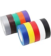 QILIMA Electrical Tape Colors 10 Pack 3/4-Inch by 60 Feet,Lead-Free Flame Retardant Electrical Ta...