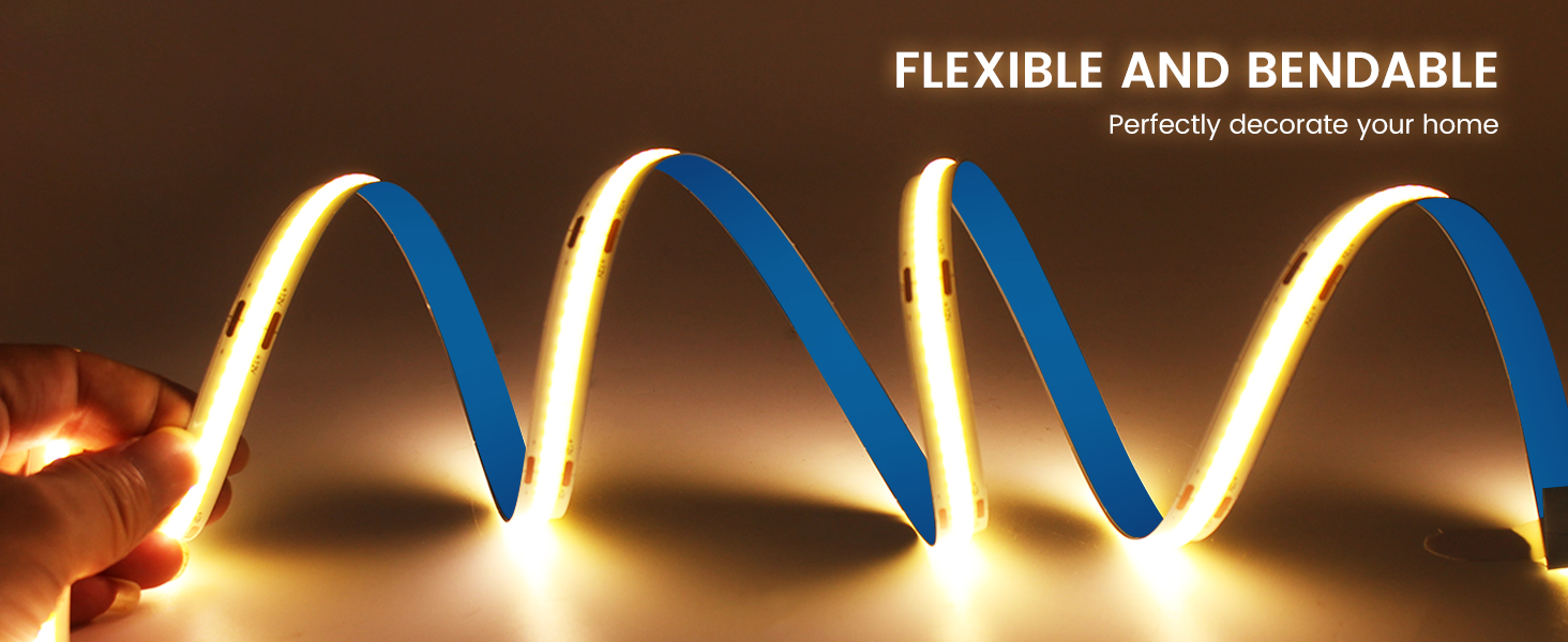 the led light is a flexible product that can be used in any room.