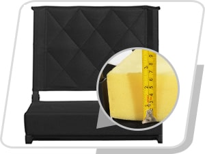 stadium seats with back support