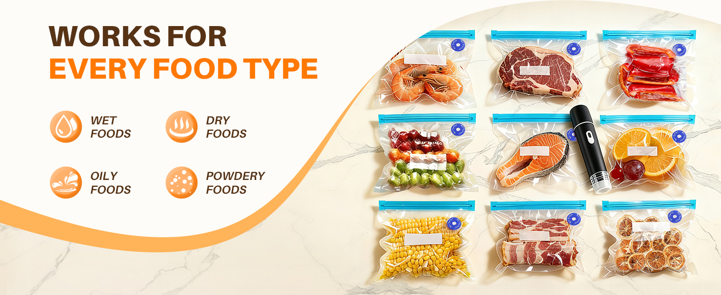 Vacuum Sealer Bags, 20 Reusable Vacuum Sealer Bags for Food